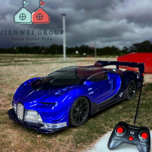 PAKET LENGKAP BATERAI - ( NYALA LAMPU RODA KARET ) JW Mainan Anak Laki Laki Mobil Remot Control RC Campions Buggati Skala 1:16 Cas