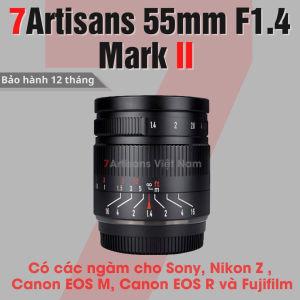 Ống kính 7Artisans 55mm F1.4 Mark II - Lens chân dung xóa phông cho Fujifilm Sony Canon EOS M Canon Rvà M4/3