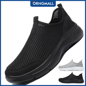 ORNGMALL รองเท้าลำลองผู้ชายรองเท้าผ้าใบตาข่ายระบายอากาศผู้ชายกันลื่นขนาดใหญ่รองเท้าเดินน้ำหนักเบารองเท้าเทนนิสชาย39-48