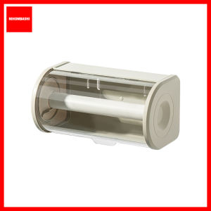 No Drill Toilet Paper Roll Holder with Lid Wall Mounted Tissue Dispenser Rack with Shelf for Handphone Bathroom Kitchen Towel Holder Self Adhesive Waterproof
