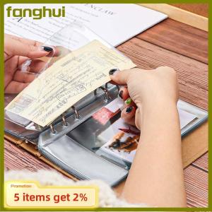 fanghui New 6PCS A5 A6 A7 6 Holes 3-layer Double-sided Binder Pockets Transparent Zipper Folders And Side Open Folders Waterproof PVC