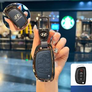 Zinc Alloy Car Remote Key Case For Hyundai Ix25 Ix35 Ix45 I10 I20 I30 Hb20 Sonata Verna Solaris Santa Elantra Mistra  Key Protector Key Fob Key Holder Keychain
