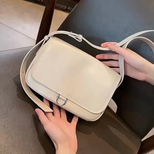 Factory Direct Sales 2026 Spring/Summer New Arrival: Top Layer Vegetable-Tanned Cowhide Simple and Elegant Versatile Single-Shoulder Genuine Leather Womens Bag