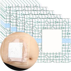 Ostomy Shower Cover Waterproof Ostomy Bag Covers Shower Guard Stoma Shower Shields Colostomy Bathing Bags Shower Protector Adhesive Bandage with Non-Stick Pad for Showering 10"x12" 7Pcs
