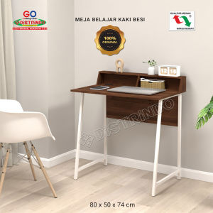 Distrindo - Meja Belajar / Meja Kerja Minimalis Kaki Besi Kokoh Elegan Mewah