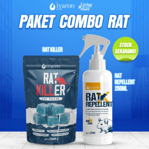 PAKET 1 IVARON | COMBO RAT REPELLENT & RAT KILLER | PEMBASMI TIKUS | RACUN TIKUS |  ANTI TIKUS | PAKET HEMAT PEMBASMI HAMA
