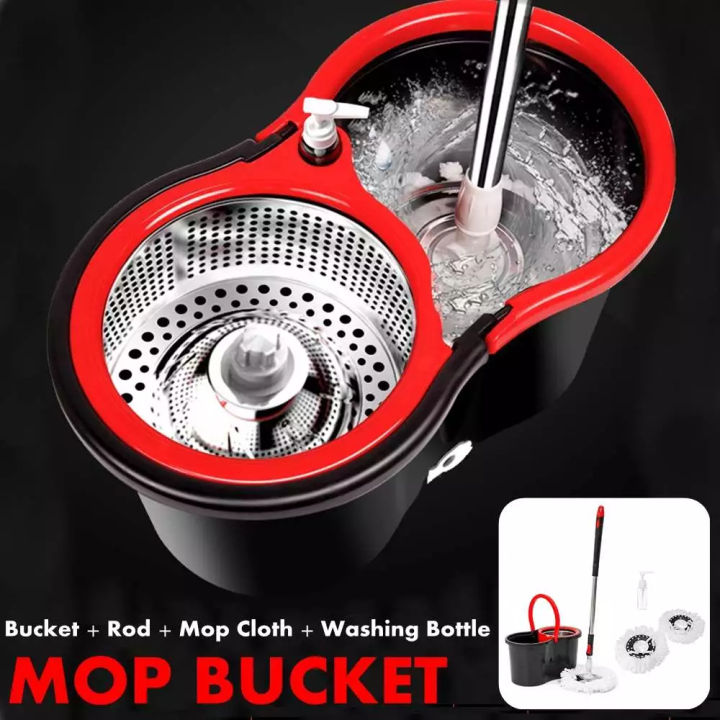 Microfiber Spin Mop Floor Mop Magic Clean Mop Set Stainless Steel