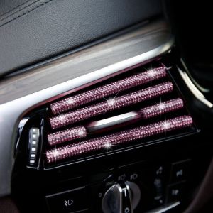 ER52858 Car Diamond-encrusted 20cm Car Styling Cars Interior PVC Car Accessories Car Air Vent Trim Strip Rhinestone Clip Strip Air Outlet Trim Strip Air Outlet Decorative Strip