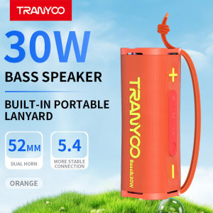 TRANYOO B17 ลำโพงบลูทูธ ลำโพงพกพาเบสสำหรับกลางแจ้ง บลูทูธ 5.4 แบตเตอรี่ 1800mAh รองรับบลูทูธ USB/การ์ด TF ฟังก์ชั่นการโทร เชื่อมต่อ TWS เปลี่ยนโหมด มาพร้อมสายแขวน ลำโพงพกพา มีไฟ RGB