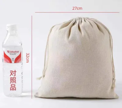 Drawstring Bag Linen Burlaps Pouch Bag Bamboo Charcoal Mini Cloth Bag Sack Bag Storage Gift Bag 麻布袋