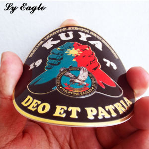 Ly eagle Wholesale High Quality Bendable KUYA Emblem 3.5 inches 3D Engraved Emblem
