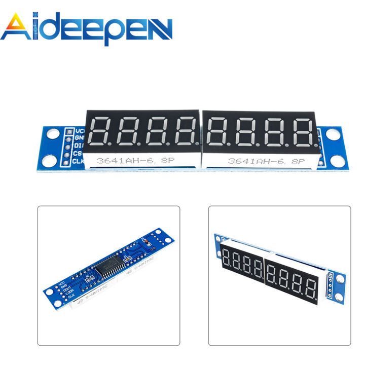 Aideepen 8-bit MAX7219 Digital Tube Module LED Dot Matrix 8-bit Digital Tube Display Control Module For Arduino