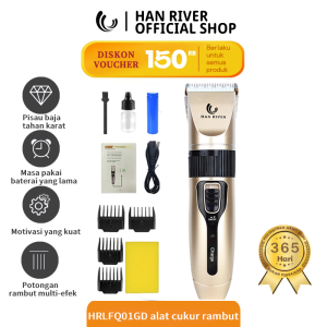 HAN RIVER alat cukur rambut listrik 1 set(Garansi 365 hari/bisa COD) / hair clipper gold / Cukuran Rambut / Mesin Cukur