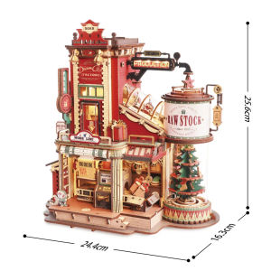 ⭐⭐⭐Robotime Rokr Dream Gift Factory 3D Wooden Puzzles Wooden Music Box Christmas Wooden Model Kits Build Best Gifts for Kids Adults