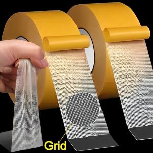 5M Strong Fixation Double Sided Tape Translucent Mesh Waterproof Strong Traceless Cloth Duct Viscosity Carpet Adhesive