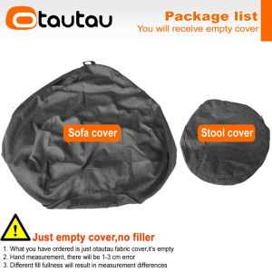 Otautau outdoor bean bag cover with stool case wash-free cotton linen beanbag chair floor seat pouf ottoman dd1fsm1t