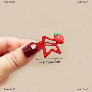[COD] Auto Stuff 5pcs trẻ em ngôi sao dâu tây BB Clip bangs phá vỡ tóc Clip cô gái trán năm cánh sao hairclip bé phụ kiện tóc