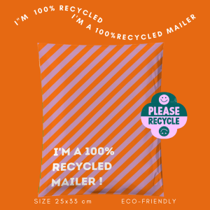 (50ซอง |แพค) ซองไปรษณีย์พลาสติกรีไซเคิล  Im 100% Recycled