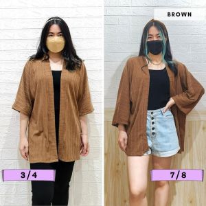 4435 alisya cardi knit sweater outer polos cantik bigsize oversize