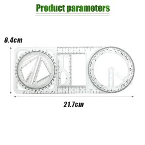 Penggaris Busur Derajat Multifungsi Multi function Geometric Ruler