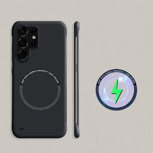 Slim Frameless Magnetic สำหรับ Magsafe Case สำหรับ Samsung Galaxy S23 Ultra S22 Ultra Plus Coque Luxury Hard PC กันกระแทก Matte Cover