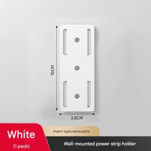 (COD) 1PCS Wall-Mounted Power Strip Fixer No Drill Required Self-Adhesive Cable Organizer Wall-Mounted Cable Storage Device