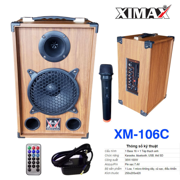 Loa Karaoke du lịch, Loa Kéo Bluetooth Karaoke XIMAX XM-106C , loa ...