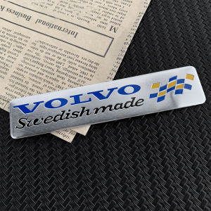 Aluminum Volvo Logo Car Sticker Sweden Flag Car Styling Emblem Decal Badge For Volvo AWD T3 T4 T5 T6 C30 S40 S60 V40 V60 V70 XC60 Accessories