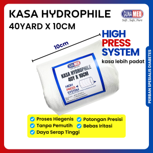 ISI LEBIH PANJANG GUNAMED KASA gulung kasa steril 10 cm x 40 yard