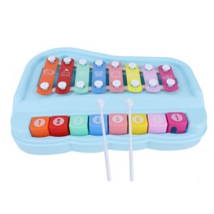 SWIFTTIDE 2 in 1 Baby Piano Early Education Gift Puzzle Toys  with 8 Multicolored Keyboard Percussion Instrument for Toddlers 1-3 Years Old