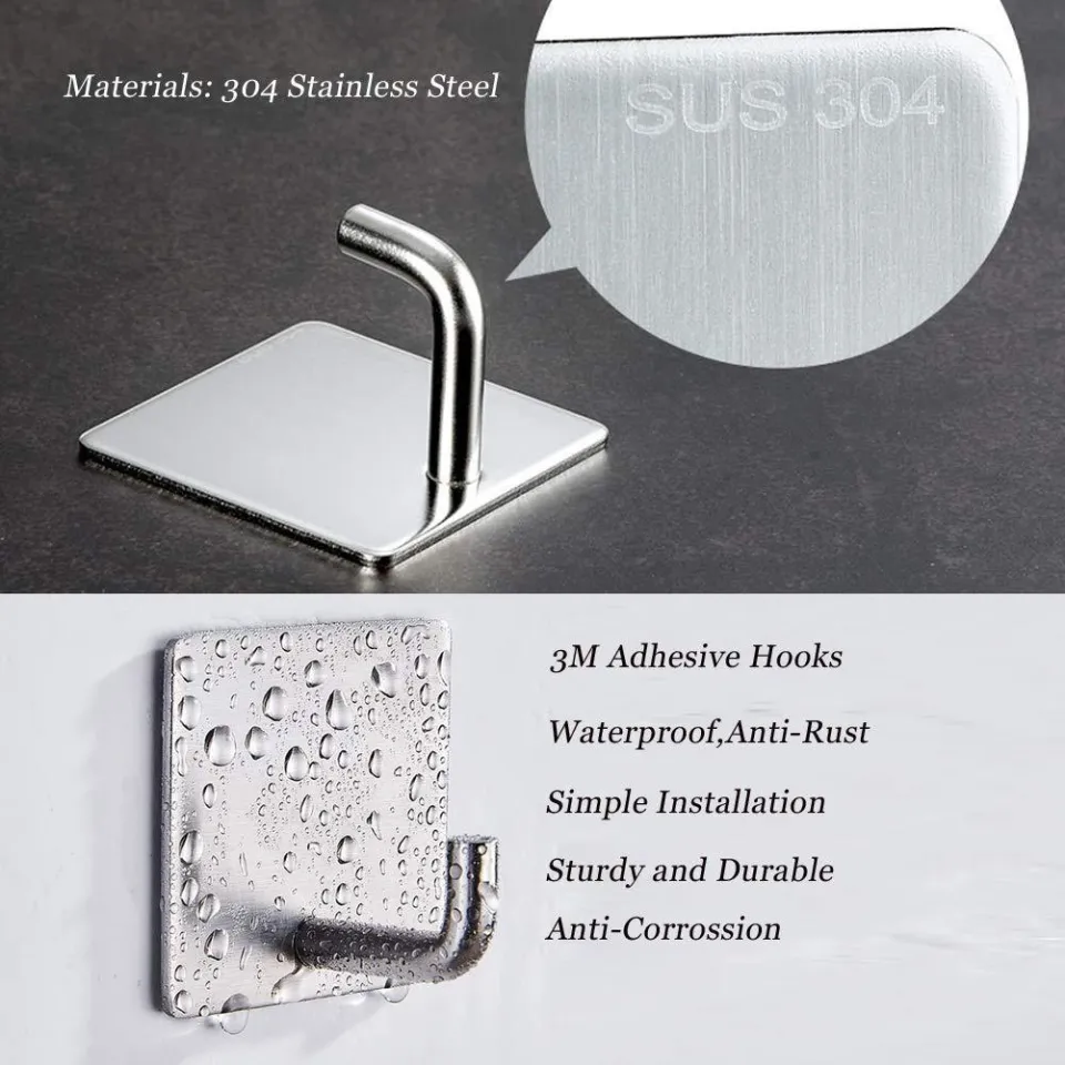 Pack Self Adhesive Hooks Removable Wall Hooks Sticky Hangers