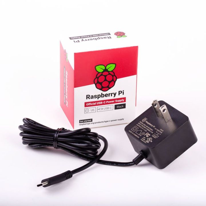 Alimentation USB-C Officielle Raspberry Pi 4 - 5.1V/3.0A, Prise EU, Protections Intégrées