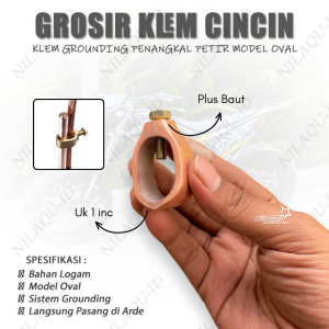 GROSIR Clamp Grounding Klem Besi Arde Grounding Kleman 1" Inch Model Oval