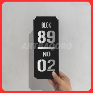 Custom Nomor Rumah Aesthetic Double Layer Bahan Akrilik Premium Berkualitas Mewah Minimalis Aesthetic