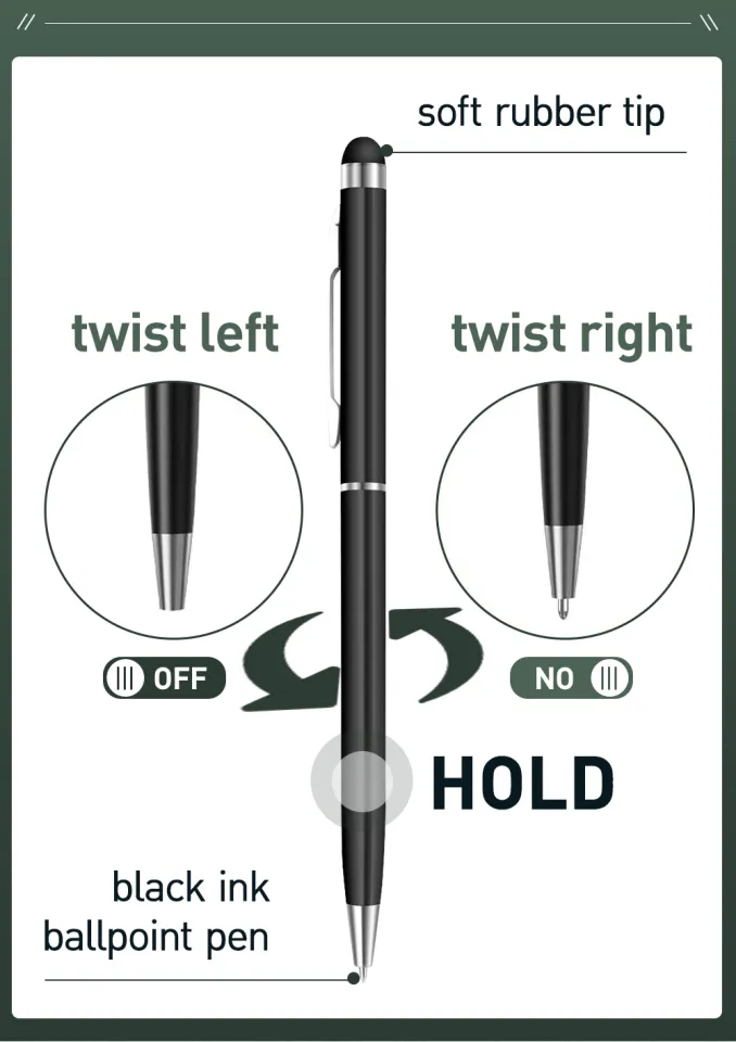 TOPZERO in Universal Stylus Pen With Ballpoint Pen Drawing