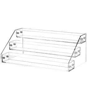 PWT16 3/4/5ชั้น ยืนแสดงคอลเลกชัน ใสสะอาด อะคริลิค ที่จัดเก็บน้ำหอมพลาสติก ทันสมัยและทันสมัย แข็งแรงทนทาน ชั้นวางเครื่องสำอาง ท็อปเคาน์เตอร์