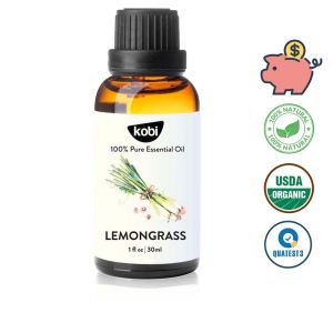 Tinh dầu Sả Chanh Kobi Lemongrass essential oil nguyên chất giúp khử mùi thanh lọc không khí làm thơm phòng đuổi muỗi hiệu quả -30ml