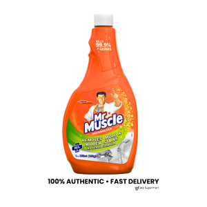 Mr Muscle Mold and Mildew Remover Spray Starter and Refill 500mL Set of 2 Tile and Grout Cleaner