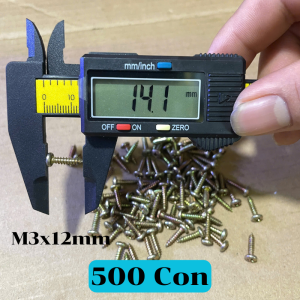 500 con ốc vít m3x8 m3x12 m3x15 ren nhọn – đầu tròn đầu dù đầu long đền – vít bắt vỏ máy thiết bị điện tử gỗ nhựa