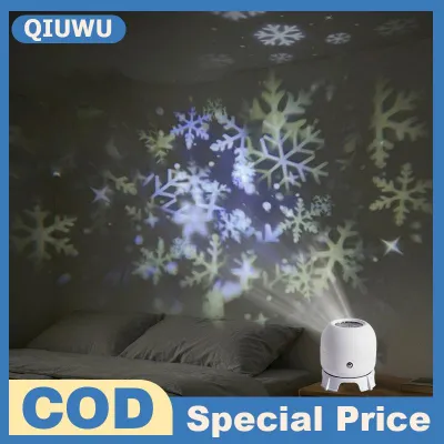 QIUWU Led đại dương ánh sáng máy chiếu 360 ° xoay năng động ánh sáng ban đêm USB powered môi trường xung quanh đèn chiếu sáng trang trí cho trò chơi phòng khách