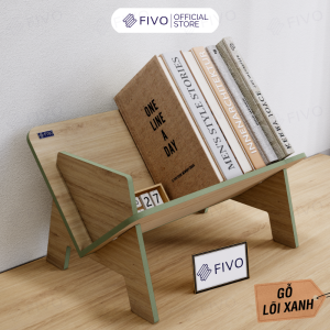 Kệ Sách Gỗ Để Bàn Làm Việc FB29 FIVO Lắp Ráp Dễ Dàng Không Cần Phụ Kiện Thiết Kế Hình Chữ V Tiết Kiệm Không Gian