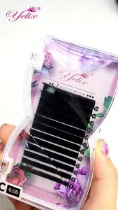 yelix One-Second Blooming Grafting False Eyelashes European and American Curl Natural Dense Arrangement Cross-Border Beauty Eyelash Makeup Artist Exclusive