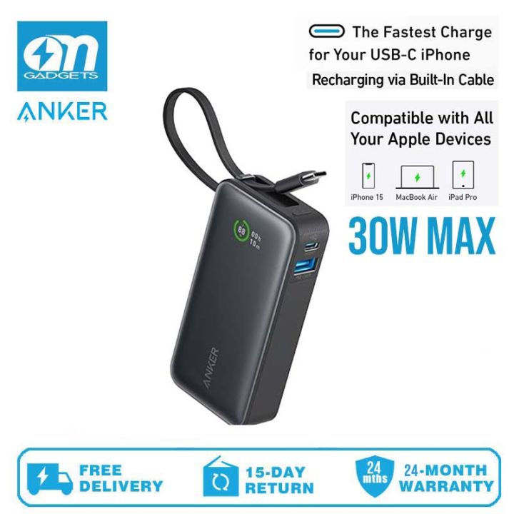 Anker A1259 Nano Power Bank 10K Portable Charger with Built-in USB
