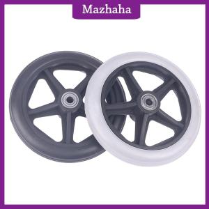 Mazhaha 6 inch bánh xe mịn linh hoạt nhiệm vụ nặng nề xe lăn phía trước Castor rắn lốp bánh xe xe lăn phụ tùng thay thế