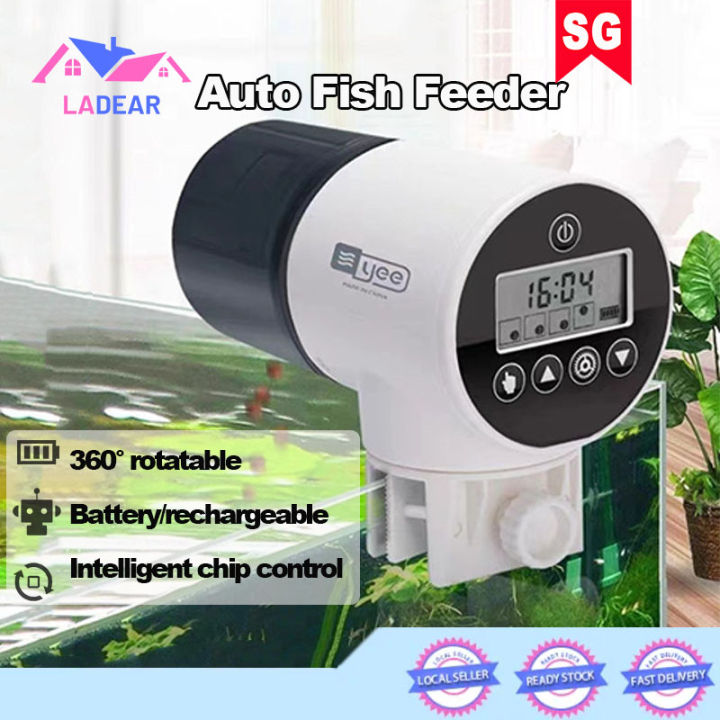 {SG} Fish Auto Feeder Fish Timer Automatic Feeding Clock Digital Fish