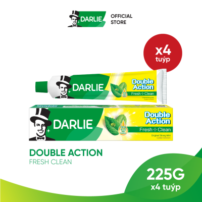 Bộ 4 Kem Đánh Răng Darlie Double Action Fresh Clean 225g