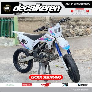 DECAL KAWASAKI KLX GORDON SUPERMOTO KEREN DECAL SUPERMOTO KLX GORDON BISA CUSTOM