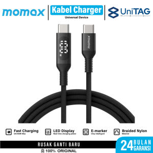 Momax Kabel Data Fast Charging for iPhone Android Elite PD 100W 60W USB C to Type C Braided Cable