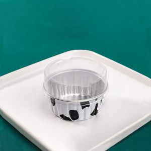 Foil Aluminum Cupcake Muffin Box / Aluminium Foil Cup Tray  with PET Lid 20 Set Import