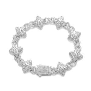 YLMyself 18mm Wide Pave CZ Cuban Link Necklace Bracelet Multi Color CZ Thick Chain Hip Hop Brass Jewelry Set Party Jewelry
